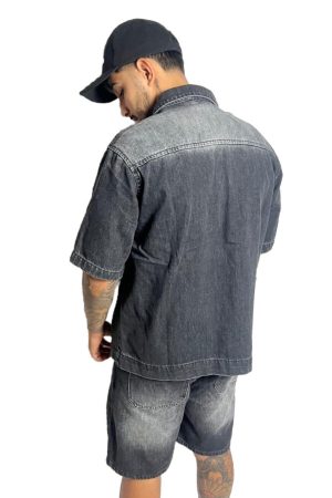 COORDINATO JEANS GREY/BLACK